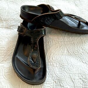 Birkenstock Tatami Gizeh Dark Brown Sandal size 40